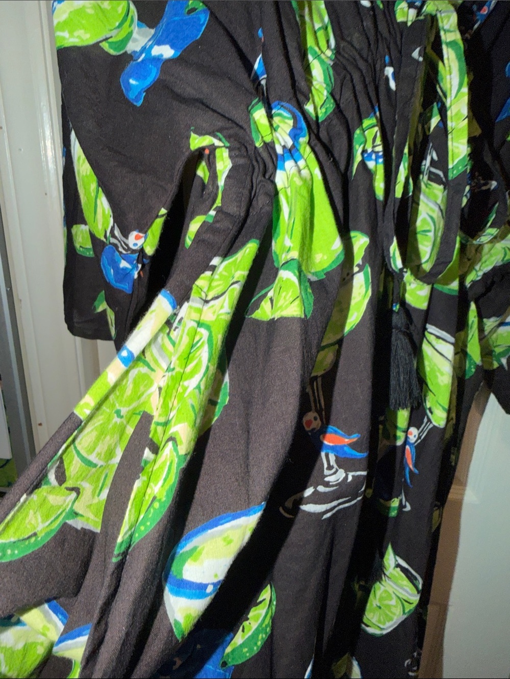 Print Fresh Kimono/Caftan with wide sleeves ,margarita tropical print OSFA - Picture 12 of 14